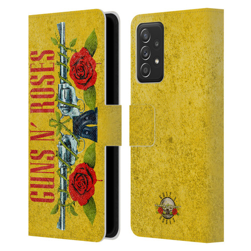 Guns N' Roses Vintage Pistols Leather Book Wallet Case Cover For Samsung Galaxy A53 5G (2022)