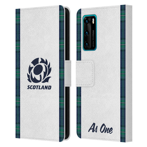 Scotland Rugby 2023/24 Crest Kit Away Leather Book Wallet Case Cover For Huawei P40 5G
