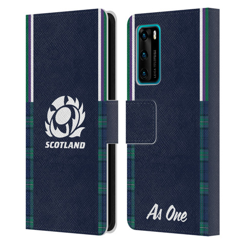 Scotland Rugby 2023/24 Crest Kit Home Leather Book Wallet Case Cover For Huawei P40 5G