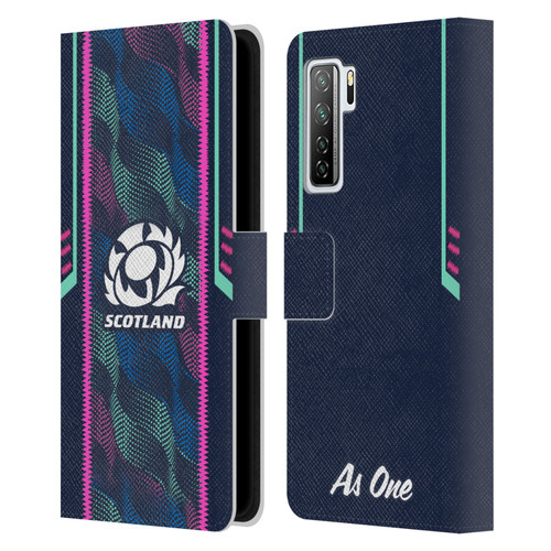 Scotland Rugby 2023/24 Crest Kit Wave Training Leather Book Wallet Case Cover For Huawei Nova 7 SE/P40 Lite 5G