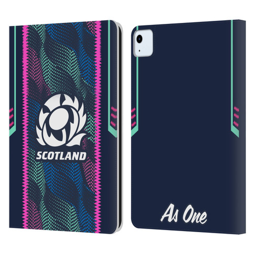Scotland Rugby 2023/24 Crest Kit Wave Training Leather Book Wallet Case Cover For Apple iPad Air 2020 / 2022