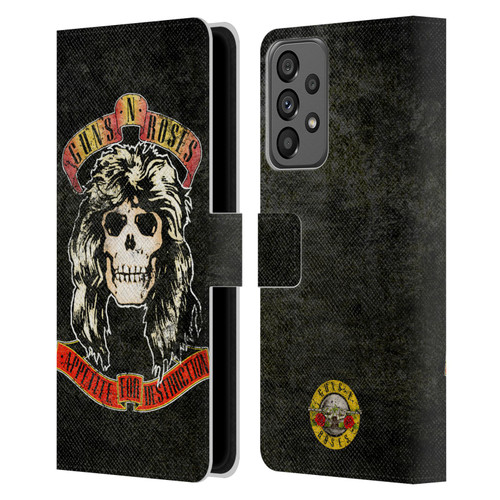 Guns N' Roses Vintage Adler Leather Book Wallet Case Cover For Samsung Galaxy A73 5G (2022)