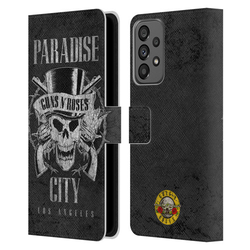 Guns N' Roses Vintage Paradise City Leather Book Wallet Case Cover For Samsung Galaxy A73 5G (2022)