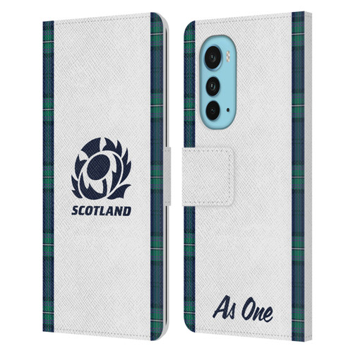 Scotland Rugby 2023/24 Crest Kit Away Leather Book Wallet Case Cover For Motorola Edge (2022)