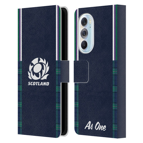 Scotland Rugby 2023/24 Crest Kit Home Leather Book Wallet Case Cover For Motorola Edge X30