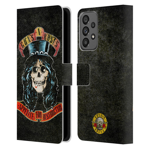 Guns N' Roses Vintage Slash Leather Book Wallet Case Cover For Samsung Galaxy A73 5G (2022)