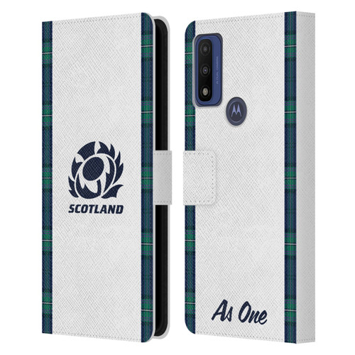 Scotland Rugby 2023/24 Crest Kit Away Leather Book Wallet Case Cover For Motorola G Pure
