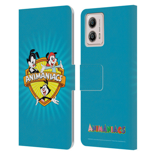 Animaniacs Graphics Logo Leather Book Wallet Case Cover For Motorola Moto G53 5G