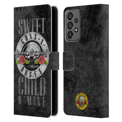 Guns N' Roses Vintage Sweet Child O' Mine Leather Book Wallet Case Cover For Samsung Galaxy A73 5G (2022)