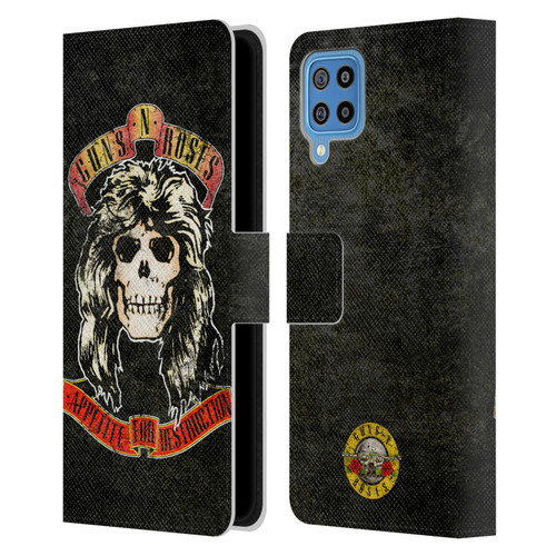 Guns N' Roses Vintage Adler Leather Book Wallet Case Cover For Samsung Galaxy F22 (2021)