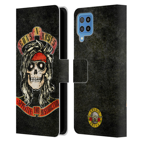 Guns N' Roses Vintage McKagan Leather Book Wallet Case Cover For Samsung Galaxy F22 (2021)