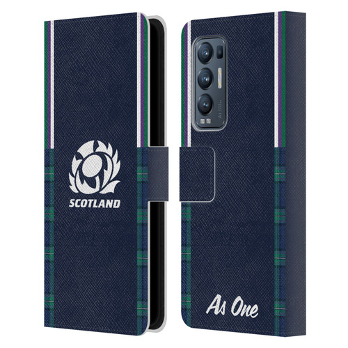 Scotland Rugby 2023/24 Crest Kit Home Leather Book Wallet Case Cover For OPPO Find X3 Neo / Reno5 Pro+ 5G