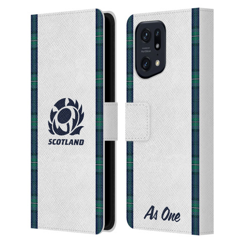 Scotland Rugby 2023/24 Crest Kit Away Leather Book Wallet Case Cover For OPPO Find X5 Pro