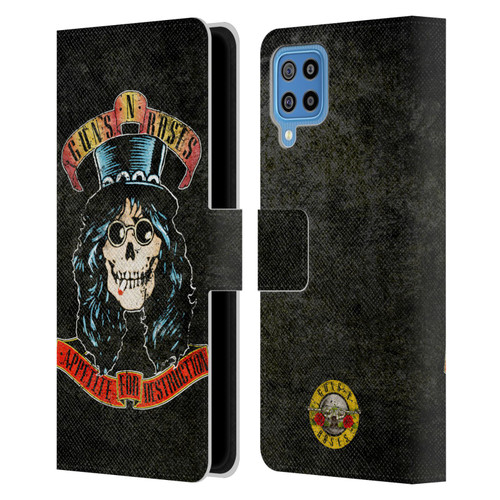 Guns N' Roses Vintage Slash Leather Book Wallet Case Cover For Samsung Galaxy F22 (2021)