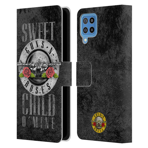 Guns N' Roses Vintage Sweet Child O' Mine Leather Book Wallet Case Cover For Samsung Galaxy F22 (2021)