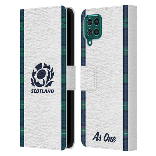 Scotland Rugby 2023/24 Crest Kit Away Leather Book Wallet Case Cover For Samsung Galaxy F62 (2021)