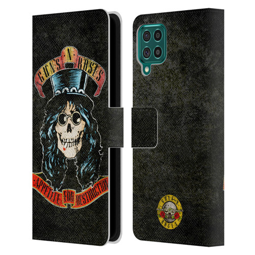 Guns N' Roses Vintage Slash Leather Book Wallet Case Cover For Samsung Galaxy F62 (2021)