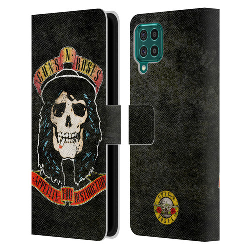 Guns N' Roses Vintage Stradlin Leather Book Wallet Case Cover For Samsung Galaxy F62 (2021)