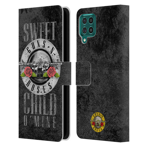 Guns N' Roses Vintage Sweet Child O' Mine Leather Book Wallet Case Cover For Samsung Galaxy F62 (2021)