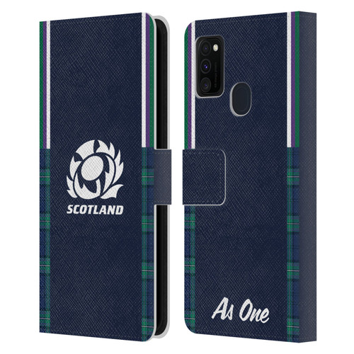 Scotland Rugby 2023/24 Crest Kit Home Leather Book Wallet Case Cover For Samsung Galaxy M30s (2019)/M21 (2020)