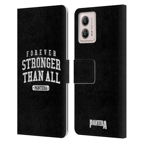 Pantera Art Stronger Than All Leather Book Wallet Case Cover For Motorola Moto G53 5G