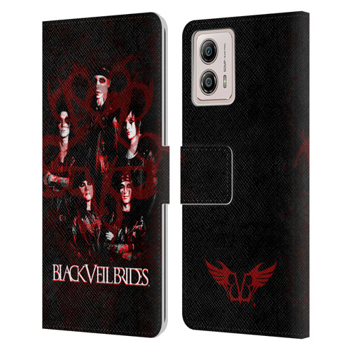 Black Veil Brides Band Members Group Leather Book Wallet Case Cover For Motorola Moto G53 5G