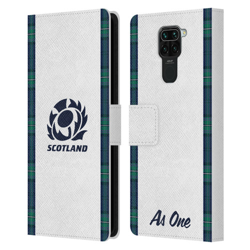 Scotland Rugby 2023/24 Crest Kit Away Leather Book Wallet Case Cover For Xiaomi Redmi Note 9 / Redmi 10X 4G