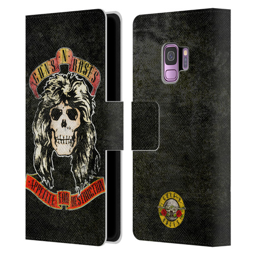 Guns N' Roses Vintage Adler Leather Book Wallet Case Cover For Samsung Galaxy S9