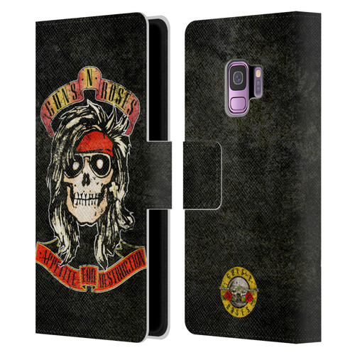 Guns N' Roses Vintage McKagan Leather Book Wallet Case Cover For Samsung Galaxy S9