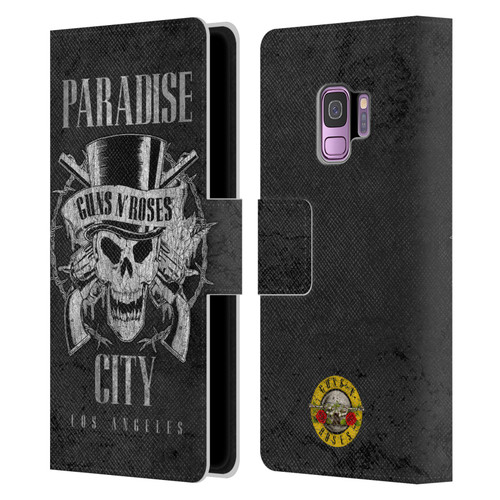 Guns N' Roses Vintage Paradise City Leather Book Wallet Case Cover For Samsung Galaxy S9