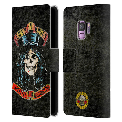 Guns N' Roses Vintage Slash Leather Book Wallet Case Cover For Samsung Galaxy S9