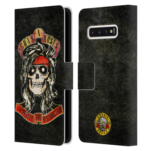 Guns N' Roses Vintage McKagan Leather Book Wallet Case Cover For Samsung Galaxy S10