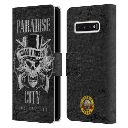 Guns N' Roses Vintage Paradise City Leather Book Wallet Case Cover For Samsung Galaxy S10