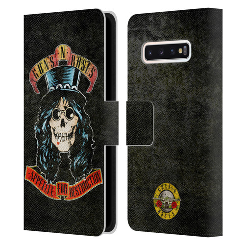 Guns N' Roses Vintage Slash Leather Book Wallet Case Cover For Samsung Galaxy S10