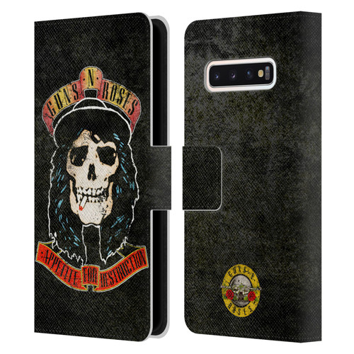 Guns N' Roses Vintage Stradlin Leather Book Wallet Case Cover For Samsung Galaxy S10