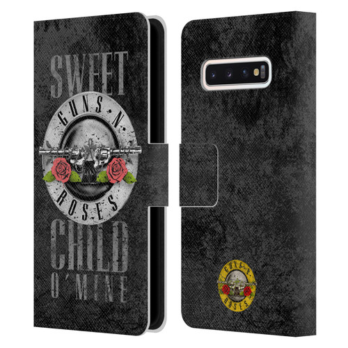 Guns N' Roses Vintage Sweet Child O' Mine Leather Book Wallet Case Cover For Samsung Galaxy S10