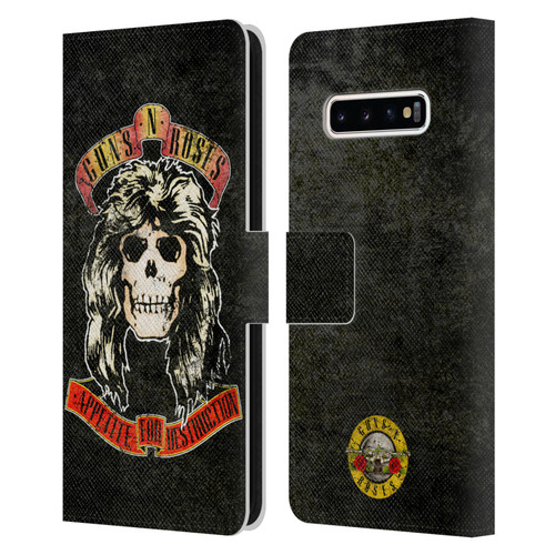 Guns N' Roses Vintage Adler Leather Book Wallet Case Cover For Samsung Galaxy S10+ / S10 Plus