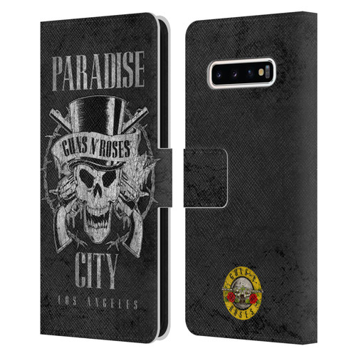 Guns N' Roses Vintage Paradise City Leather Book Wallet Case Cover For Samsung Galaxy S10+ / S10 Plus