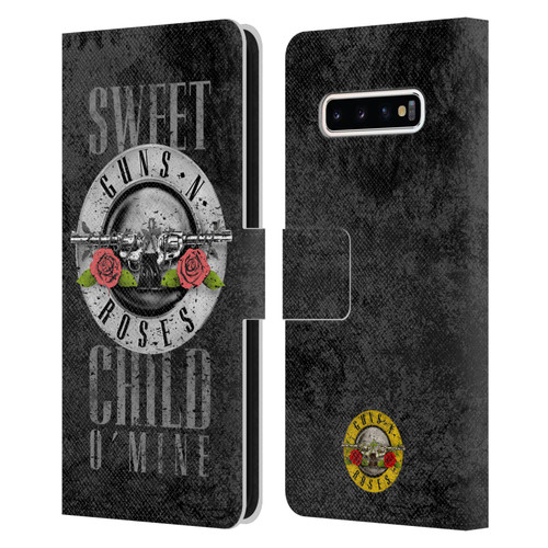 Guns N' Roses Vintage Sweet Child O' Mine Leather Book Wallet Case Cover For Samsung Galaxy S10+ / S10 Plus