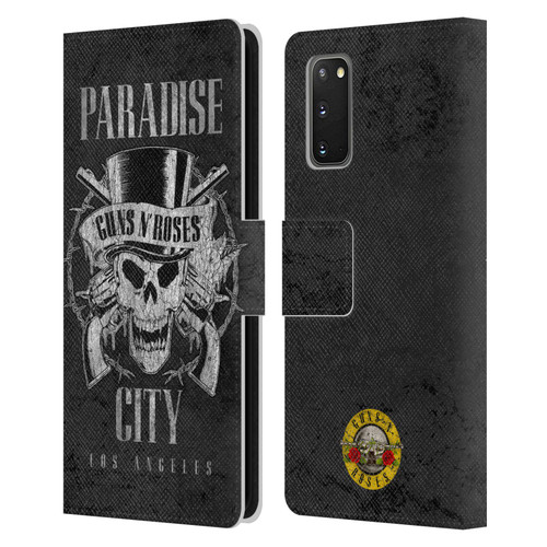 Guns N' Roses Vintage Paradise City Leather Book Wallet Case Cover For Samsung Galaxy S20 / S20 5G