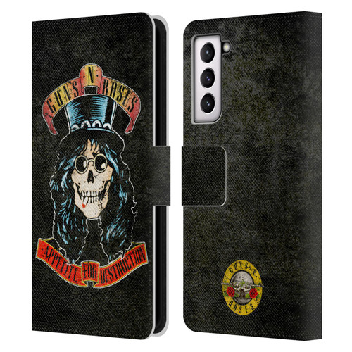 Guns N' Roses Vintage Slash Leather Book Wallet Case Cover For Samsung Galaxy S21 5G