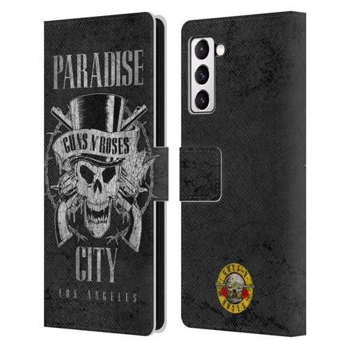 Guns N' Roses Vintage Paradise City Leather Book Wallet Case Cover For Samsung Galaxy S21+ 5G