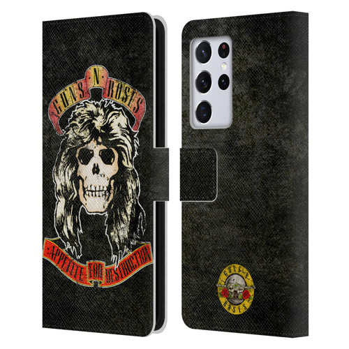 Guns N' Roses Vintage Adler Leather Book Wallet Case Cover For Samsung Galaxy S21 Ultra 5G