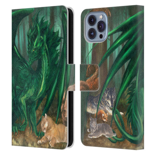 Ruth Thompson Dragons Lord of the Forest Leather Book Wallet Case Cover For Apple iPhone 14