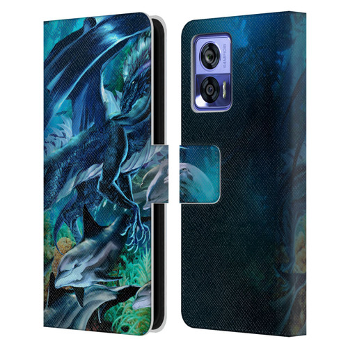 Ruth Thompson Dragons Sea Frolic Leather Book Wallet Case Cover For Motorola Edge 30 Neo 5G