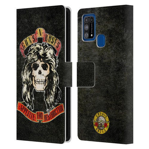 Guns N' Roses Vintage Adler Leather Book Wallet Case Cover For Samsung Galaxy M31 (2020)