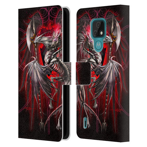 Ruth Thompson Dragons Lichblade Leather Book Wallet Case Cover For Motorola Moto E7
