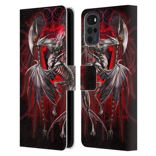 Ruth Thompson Dragons Lichblade Leather Book Wallet Case Cover For Motorola Moto G22