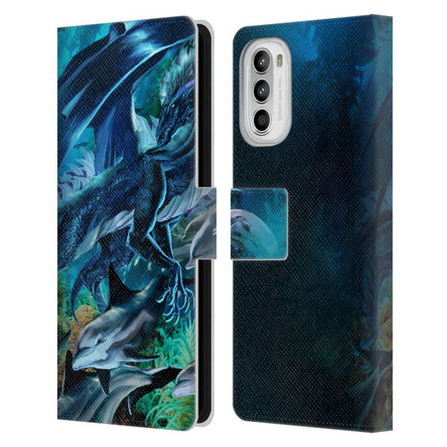 Ruth Thompson Dragons Sea Frolic Leather Book Wallet Case Cover For Motorola Moto G52