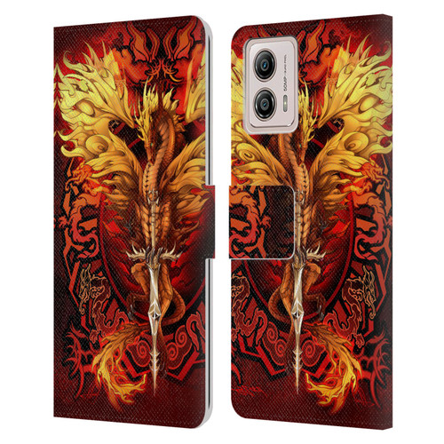 Ruth Thompson Dragons Flameblade Leather Book Wallet Case Cover For Motorola Moto G53 5G